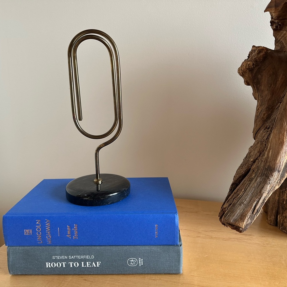 MCM Oversized Paperclip with marble base